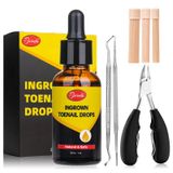 Pjordo Batık Ayak Tırnağı Temizleme Kiti - 30ml/1oz Batık Ayak Tırnağı Damlaları 3 Jel Ayak Tüpü ile Ayak Tırnağı Yumuşatıcı, Tırnak Makası, Batık Ayak Tırnağı Dosya Kaldırıcı, Batık Ayak Tırnağı