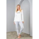 Pjs 24571 Kadın Bisiklet Yaka Ekose Pijama Takımı