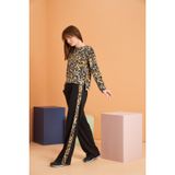 Pjs Kadın Pijama Takımı, Leopar Desen, Gold, 40 Beden