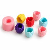 PK1000868 - Silikon Kalıp Mum Kalıbı Lale Çiçeği Desenli