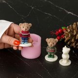 PK1002527 - Silikon Kalıp Mum Kalıbı - Minik Teddy Ayıcık