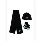 PL DINO SET B-5PR Yeşil Erkek Çocuk Atkı/Bere/Eldiven