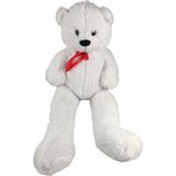 PL62537 - 125 cm Peluş Kurdelalı Büyük Ayı 2 Ast (Lisinya)