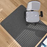 Placoot Ahşap Zemin Kadife Yüzey için Masa Sandalyesi Paspası 1/6 "Kalın 55" x 35" Tekerlekli Sandalyeler için Ofis Koltuğu Paspası -%100 Büyük Kaymaz Arka Masa Altında Düşük Kazıklı Ofis Halısı