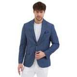 Pladis Erkek Açık Lacivert Poliviskon Kumaşlı SlimFit Kendinden Mendilli Mono Yaka Spor Blazer Ceket Açık Lacivert 50