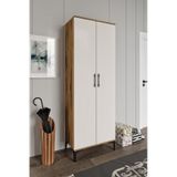 Plain Metal Ayak Metal Kulp PLA2200 Banyo Dolabı Mutfak Dolabı Balkon Dolabı Kiler Dolabı Çok Amaçlı Dolap Ayakkabılık Ekru Ceviz