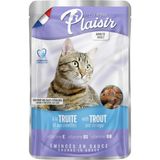 Plaisir 100 gr Trout and Shrimps Pouch Adult Cat Alabalıklı ve Karidesli Yaş Yetişkin Kedi Maması