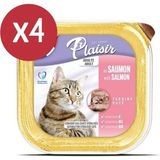 Plaisir 4x100 gr Pate Somonlu Kedi Konservesi