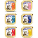 Plaisir 6'Lı Süper Karışık Kedi Yaş Maması Paketi 6 X 100 Gr