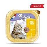 Plaisir 6x100 gr Ezme Hindili Kısırlaştırılmış Kedi Konservesi