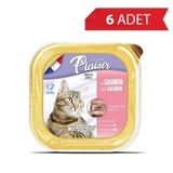 Plaisir 6x100 gr Ezme Somonlu Kısırlaştırılmış Kedi Konservesi