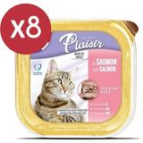 Plaisir 8x100 gr Pate Somonlu Kedi Konservesi