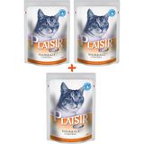 Plaisir Care Hairball Kontrol Tavuklu 3x85 gr Yaş Kedi Maması