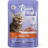 Plaisir Chicken And Liver Kedi Yaş Mama 100 gr -6 Lı Paket