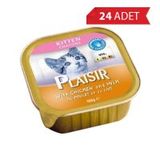 Plaisir Ezme Tavuklu 24x100 gr Yavru Kedi Konservesi