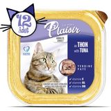 Plaisir Pate Tuna Balık Etli 100GR 12 Adet Yaş Kedi Mama
