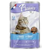 Plaisir Pouch Alabalık ve Karidesli 100 gr Yetişkin Kedi Konservesi