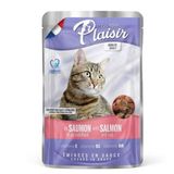 Plaisir Pouch Sos İçinde Somonlu ve Morina Balıklı 100 gr Kısırlaştırılmış Kedi Konservesi
