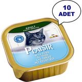 Plaısır Tuna Ton Balıklı Pate Yetişkin Kedi Yaş Maması 100 gr - 10 Adet