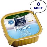 Plaısır Tuna Ton Balıklı Pate Yetişkin Kedi Yaş Maması 100 gr - 8 Adet