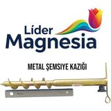 Plaj & Bahçe 40+4 cm Metal Şemsiye Kazığı Sarı 44 cm