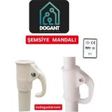 Plaj Balkon Şemsiyesi Mandalı Şemsiye Borusu Sıkıştırma Mandalı - Beyaz