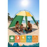 Plaj Çadırı Tentesi 200x170x150 cm Yarı Otomatik Gölgelik Kamp Piknik Taşınabilir Tente - 3 Kişilik