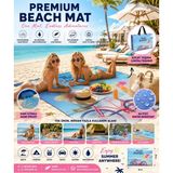 Plaj Havlusu, Piknik Örtüsü, Plaj Matı, Çantalı Plaj Hasırı,kamp Battaniyesi, Kamp Matı, Katlanabilir, Hafif, Su Geçirmez, Piknik Matı Kum Geçirmez (Bisiklet-Sahil Yolu) - Geometrik - 10