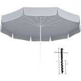 Plaj Şemsiyesi 200CM Çap, 10 Telli + Şemsiye Sabitleme Kazığı (47 Cm) - Genel - Çok Renkli