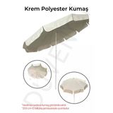 Plaj Şemsiyesi Uyumlu 200/10 Krem Polyester Kumaş