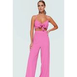Plaj Şıklığı Crinkle Dokuma Bluz Pantolon Takımı Modern Stil Rahat Ve Şık Görünüm