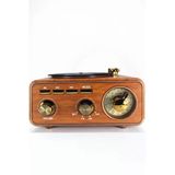 Plak Görünümlü Nostaljik Radyo (Açık Kahverengi) (Md-1317)