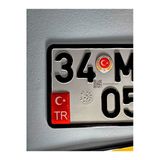 Plaka Kırmızı Damla Tasarım Tr Motosiklet İçin Tasarlanmış Sticker Plaka Tr Sticker