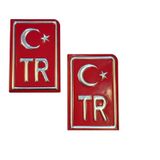 Plaka Tr Motosiklet Ve Kare Plakalara Özel Tasarlanmış Alıuminyum Sticker 3 Kırmızı