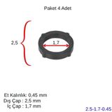 Plakalı Eşanjör Oring Conta Seti (4 Ad.) 25*17*0,45