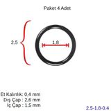 Plakalı Eşanjör Oring Conta Seti (4 Ad.) 25*18*0,4