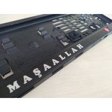 Plakalık Plastık Masaallah 2Adet Fıyatı (Metalık Yazı) Sport Plaka Altlıgı