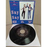 Plakperest Paul Mccartney And Michael Jackson – Say Say Say - 1983 Hollanda Basım 45LIK Plak-2.el