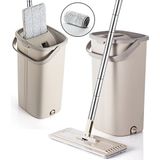 Planet Spin Mop Tablet Mop Temizlik Seti- 4 Yedek Bez - Somon