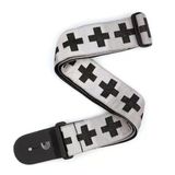 Planet Waves T20w1509 Woven Gitar Askısı - Checkered Crosses (Aksesuar) | Yüksek Kaliteli Jakarlı Dokuma, Damalı Haç Desenli Tasarım, Güvenli Deri Uçlar Ve Ayarlanabilir Uzunluk