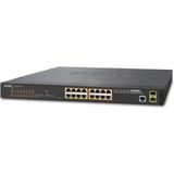 Planet Yönetilebilir Gigabit Switch (Managed Gigabit Switch) 16-Port 10/100/1000T 802.3AT/AF Poe Injector