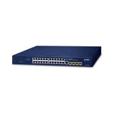 Planet Yönetilebilir Gigabit Switch (Managed Gigabit Switch)<br>24-Port 10/100/1000T<br>4-Port 100/1000X SFP<br>1 x Konsol port