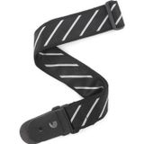 Planetwawes GİTAR ASKISI TIE STRIPES SİYAH-GRİ