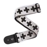 Planetwawes Planet Waves T20W1509 Woven Gitar Askısı - Checkered Crosses (Aksesuar) | Yüksek Kaliteli Jakarlı Dokuma, Damalı Haç Des