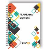 Plango Beyaz Kareler Günlük Planlayıcı Defter - Daily Planner - Ders Çalışma Planlayıcı Defteri - Planlama Defteri