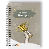 Plango Gri Kupa Günlük Planlayıcı Defter - Daily Planner - Ders Çalışma Planlayıcı Defteri - Planlama Defteri