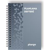 Plango Gri Örgü Günlük Planlayıcı Defter - Daily Planner - Ders Çalışma Planlayıcı Defteri - Planlama Defteri