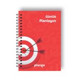 Plango Kırmızı Hedef Günlük Planlayıcı Defter - Daily Planner - Ders Çalışma Planlayıcı Defteri - Planlama