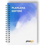 Plango Mavi Suluboya Günlük Planlayıcı Defter - Daily Planner - Ders Çalışma Planlayıcı Defteri - Planlama Defteri