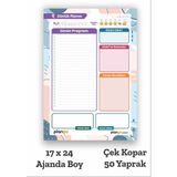 Plango Planlayıcı - Renkli 1 Adet Çek Kopar Defter 17x24 cm 50 Yaprak Günlük Planlama